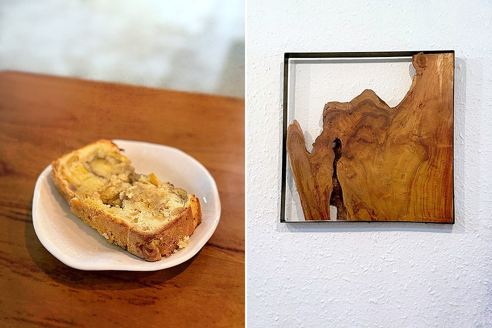Cempedak Loaf (left). Framed wood (right). — Picture by CK Lim